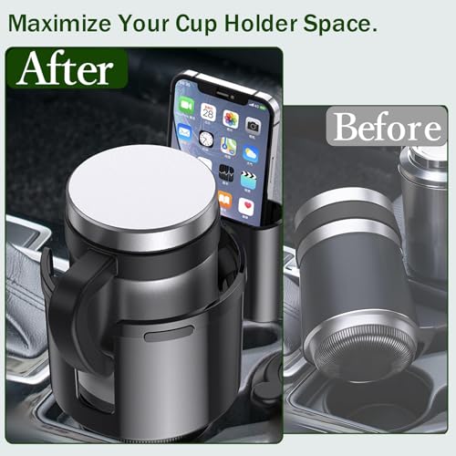 Expansor de Portavasos para Carro con Soporte para Celular miniatura 3
