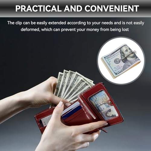Wallet Money Clip, 10Pcs Spring Loaded Money Clip Money Spring Clip Tool Wallet Spring Clip Insert Bar Replacement for Wallet Purse3