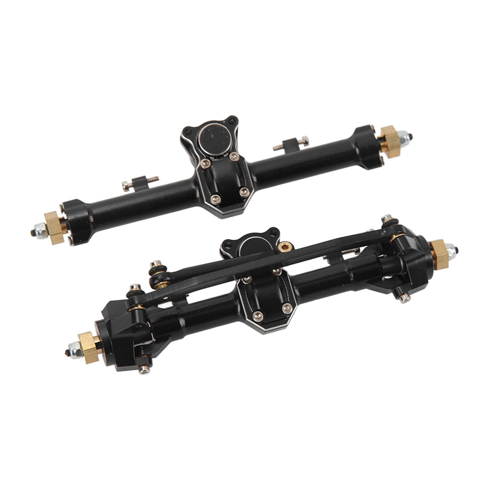 Zestaw Montażowy Metalowej Osi ze Stopu Aluminium RC do Samochodów Axial SCX24 AXI90081 AXI00001 AXI00002 1/24 RC (Czarny)