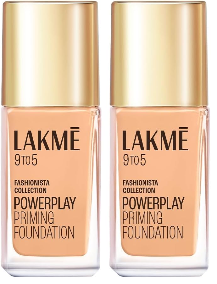 Image of Lakme 9To5 Primer + Matte Perfect Cover Foundation, W120 Warm Creme, 25 ml (Pack of 2)