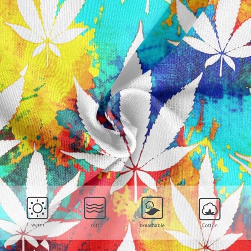 Joisal White Leaves Colorful Grunge Toddler Underwear Floral 2t Cotton Little Girl Panties Fun Kids Briefs Undies3