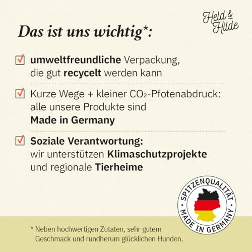 Hundesnacks zur Unterstützung der Abwehrkräfte in der Natur, Schwarzkümmelöl Kokosöl Bierhefe Zistrosenkraut Insektenprotein, nachhaltig ohne künstliche Zusätze Made in Germany, 330g