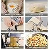 MZTOGR Machine à pâtes et raviolis, lot de 6 pièces en acier de 150 mm avec 9 réglages d'épaisseur réglables, avec accessoire pour raviolis, égouttoir à pâtes #4