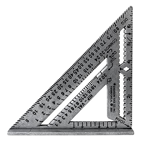 Swanson S0100-A Tool Co S0100 Pro Carpenters Construction Aluminium Speed Square thumb #4