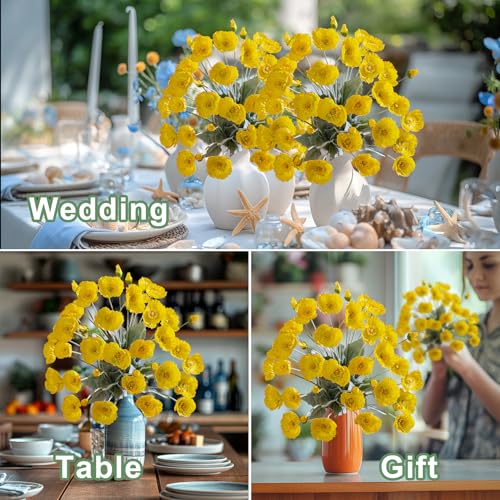 Bailikang 10PCS Poppy Flowers Artificial with Velvety Stems - Real Touch Flocked Silk Flowers, Bendable Stems for Lifelike Home Office Decor, Centerpieces, Halloween & Seasonal Displays — view 3
