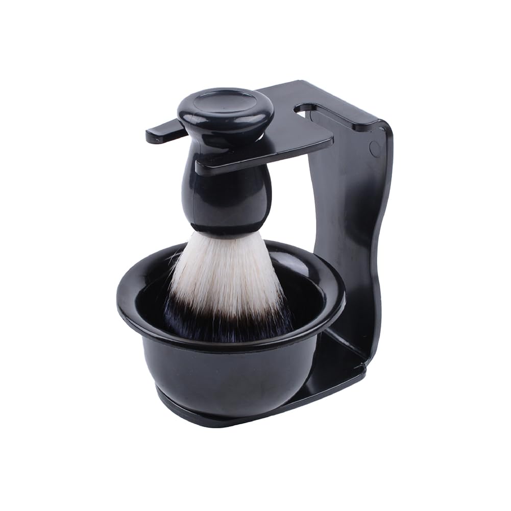 Shaving Brush Set,3 in 1 Shaving Kit for Men Hair Beard Brush with Stand Shaver Holder and Shaving Bowl for Father Day Gifts