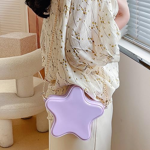 Mini Star Handbags,Star Bag Crossbody Star Purse with Adjustable Chain Strap Waterproof Cute Star Shaped Chain Handbags for Women Chic Shoulder Bag Gifts2