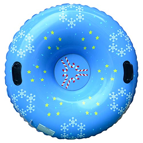 Gdeit Snow Tube- 48" Inflatable Snow Sled for Family with 2 Handles, Heavy