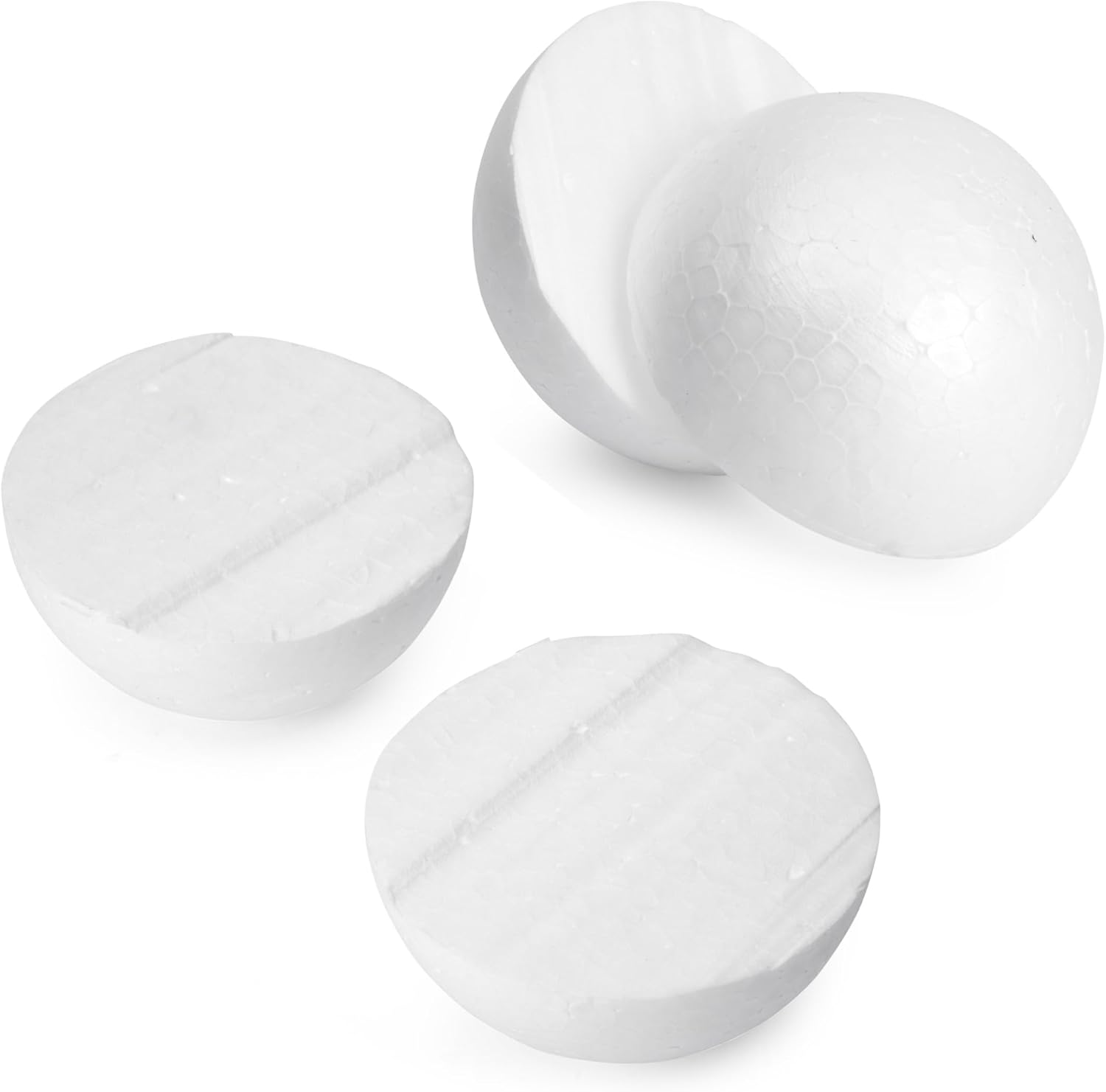 Juvale 3-Inch Foam Balls for Crafts - Smooth Foam Balls for Painting, Easy-to-Cut Craft Supply & Educational Classroom Supply - 3 in, Pack of 24, White