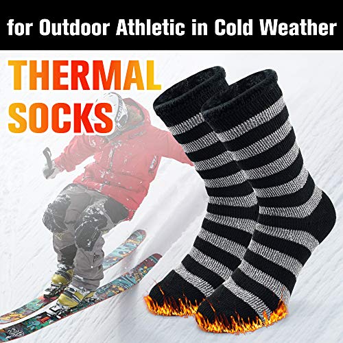 Image of Busy Socks Winter Warm Thermal Socks for Men Women Extra Thick Insulated Heated Crew Boot Socks for Extreme Cold Weather
