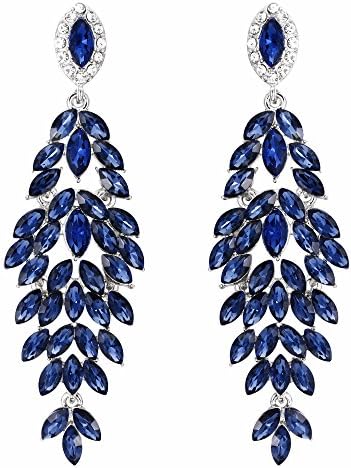 Clearine Oorstekers Sparking Marquise Teardrop Cluster kristal