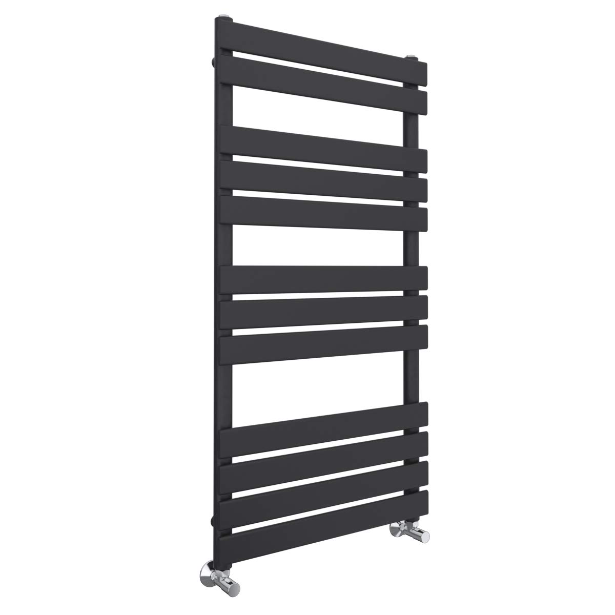 Warmehaus Grey Flat Panel Heated Towel Rail Anthracite Bathroom Ladder Radiator Warmer 1200 X 600Mm