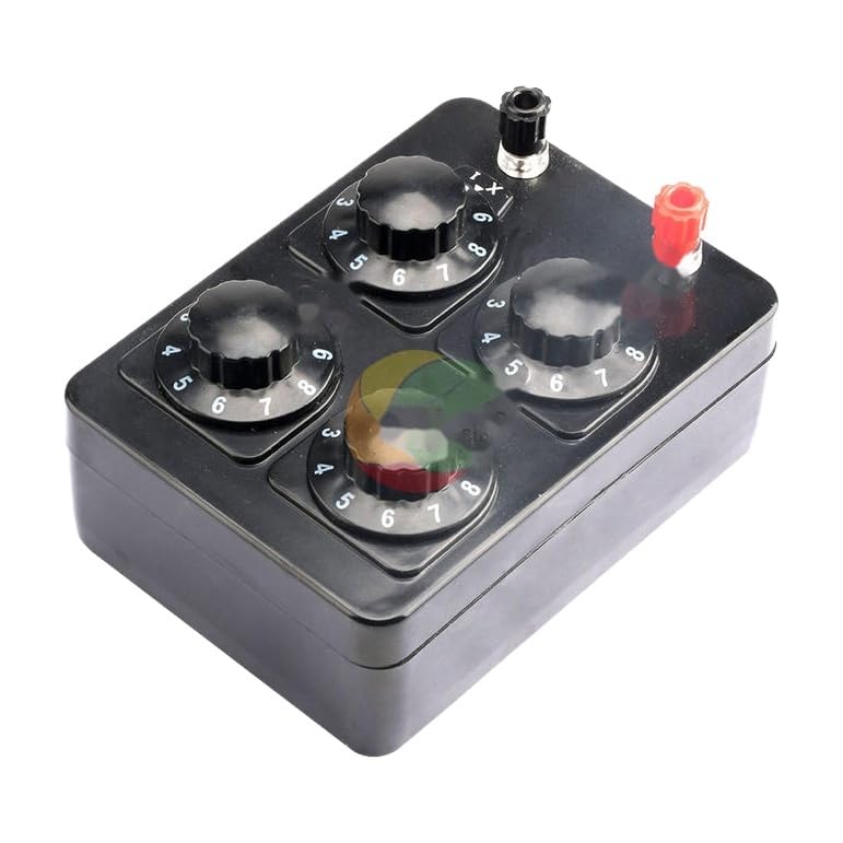 Simple Resistance Box 0-9999 ohm Advanced Physics and Electricity Teaching Instrument Variable Decimal Resistance Meter