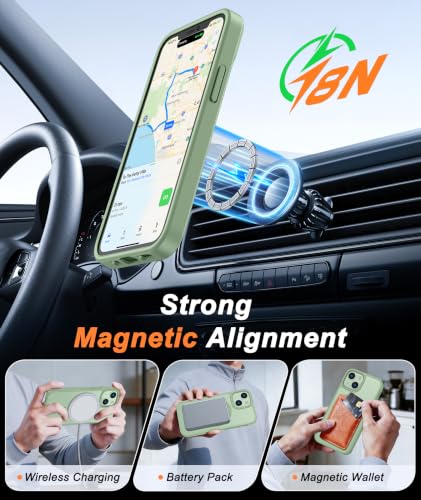 Image of FNTCASE for iPhone 13 mini /12 mini Case : Magnetic Translucent Matte Silm