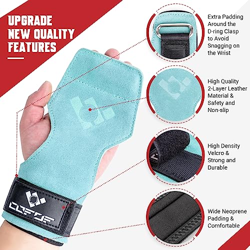 Image of Weight Lifting Wrist Strap, Double-Layer Leather for Deadlift Powerlifting