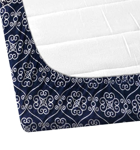 Image of Premium Elastic Fitted Warm bedsheets for Winter for Double Bed, Elastic Fitted Winter bedsheets for King Size Bed with 2 Pillow Covers, Size - 72 x 78 Inches (Sky Blue)