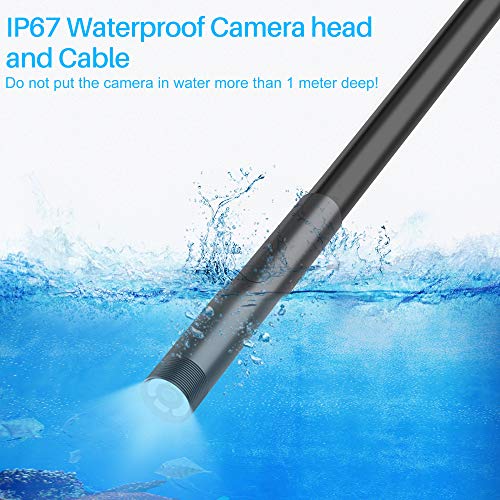 Industrial Endoscope Borescope Inspection Snake Camera Waterproof with 4.3 inch LCD Screen 1080P HD Digital Cameras, 9.84 Feet Semi-Rigid Cord with LED Lights, 32GB TF Card (9.84 ft/3 Meters) - Thumbnail 4