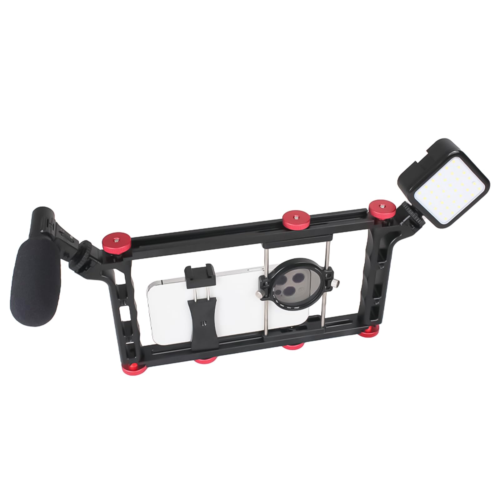 Cellulari Gabbia Per Filmmaking Live Streaming E Video Alluminio Vlog Espansione Frame Creatori di Contenuti Strumento Telefono