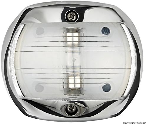 Osculati Compact 12 Mirror-Polished SS 135 Degrees Stern White Navigation Light