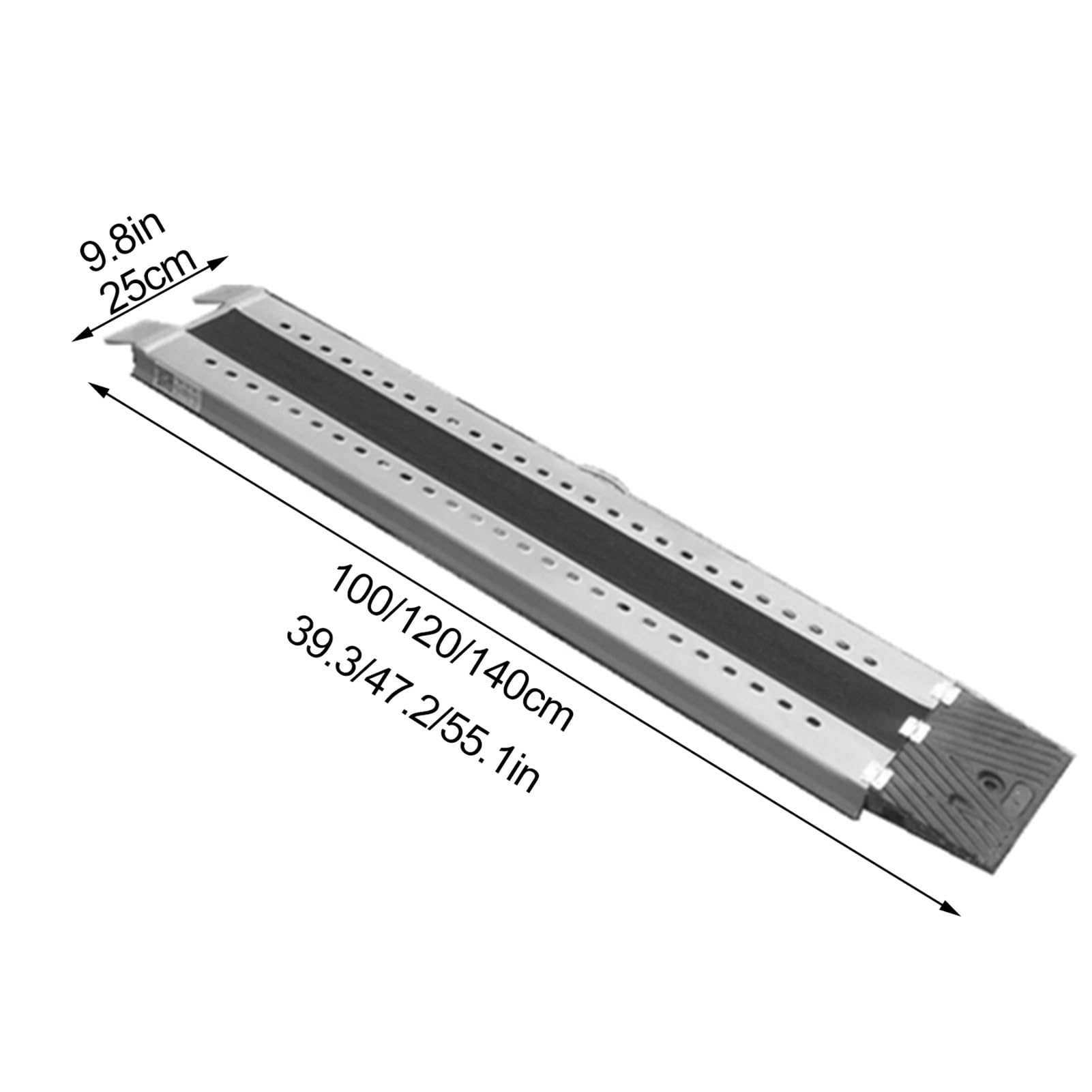 Rampa de umbral, rampa portátil antideslizante para silla de ruedas, puertas, escalones para motocicleta, escaleras, rampa para discapacitados, carga de 330 libras (color: 120 cm, tamaño: 2 piezas)