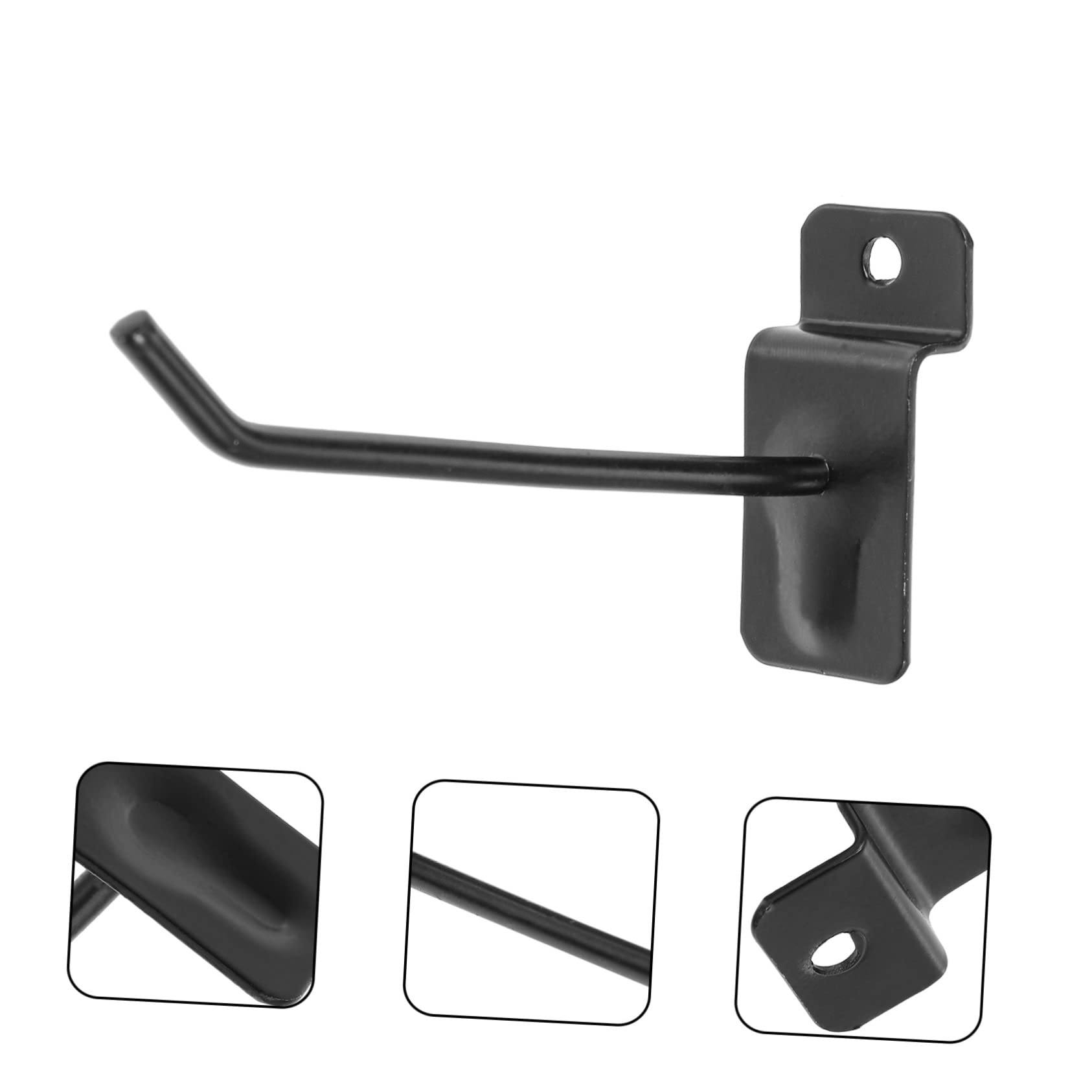 ABOOFAN Ganci per Pannello Forato 50 Pezzi in Ferro Nero da 10cm Utensili