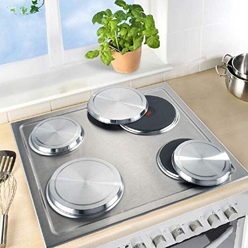 Electric Stove Burner Covers, Stainless Steel Round Kitchen Stove Top Burner Covers Cooker Protection, Set Of 4, 2Pcs 8.3 And 2Pcs 6.7" #TOP5