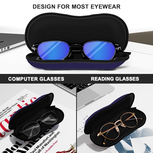 Image of Sunglasses Soft Case, Ultra Light Portable Neoprene Zipper Glasses Case for Men Women
