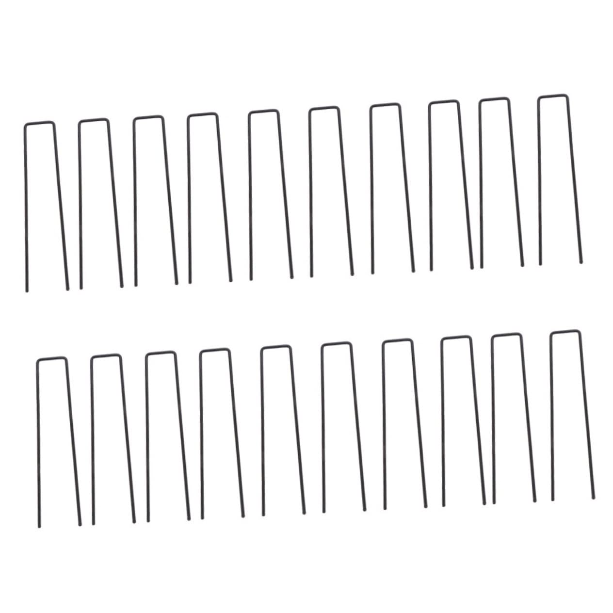 Picchetti di Fissaggio a Forma di u per Giardino 50 Pezzi Chiodi da in Metallo Guarnizioni per Picchetti da Giardino