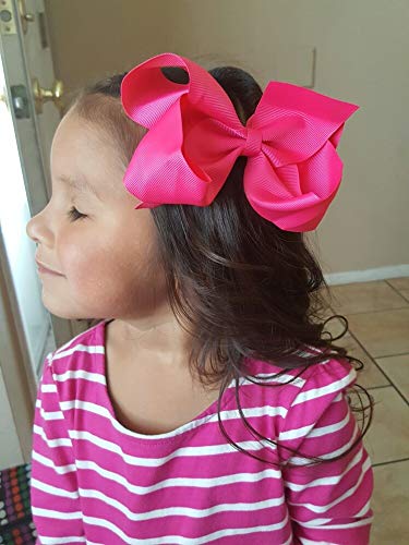 JOYOYO Girls 6 Inch Hair Bows Alligator Hair Clips Grosgrain Ribbon Big Bows Clips for Baby Girls Infants Toddlers Kids Teens … (40 Colors)