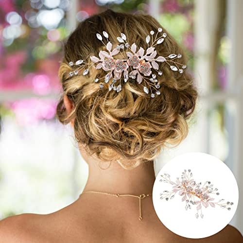 Peigne de mariée pour demoiselles d'honneur et coiffure de mariage sur le côté
