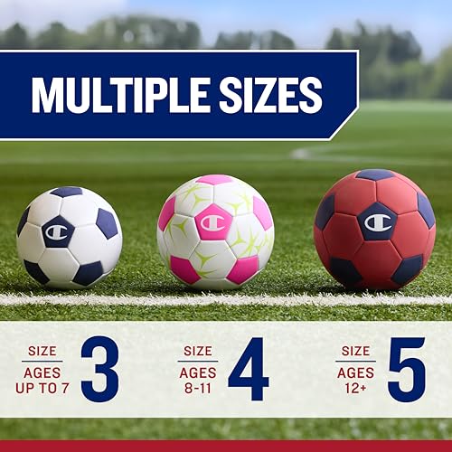 Champion Prodigy Soccer Ball with Pump (Size 3, Optic Pink/Eve. Primrose) - image 2