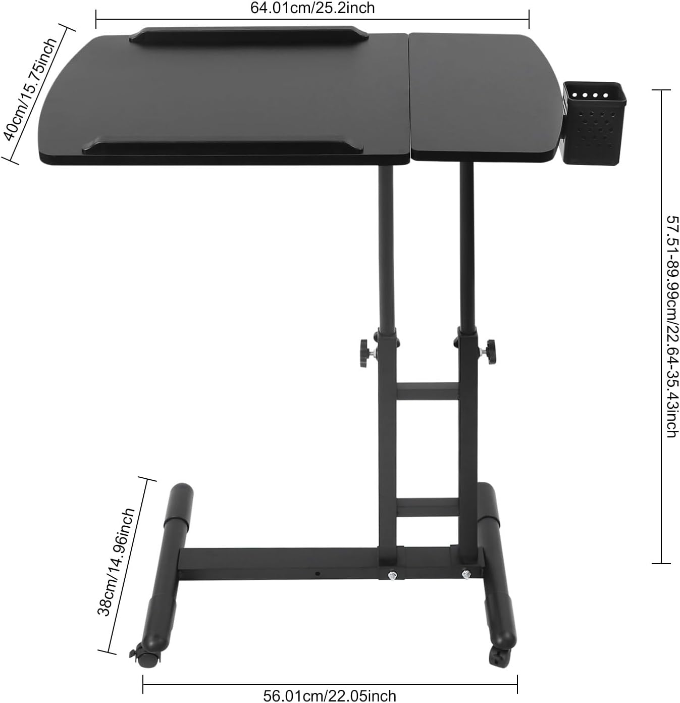 DNYSYSJ Tattoo Workstation, Portable Adjustable Large Tattoo Tray Rolling Mobile Work Station Stand Desk Table Workstation Drawing Equipment Supply