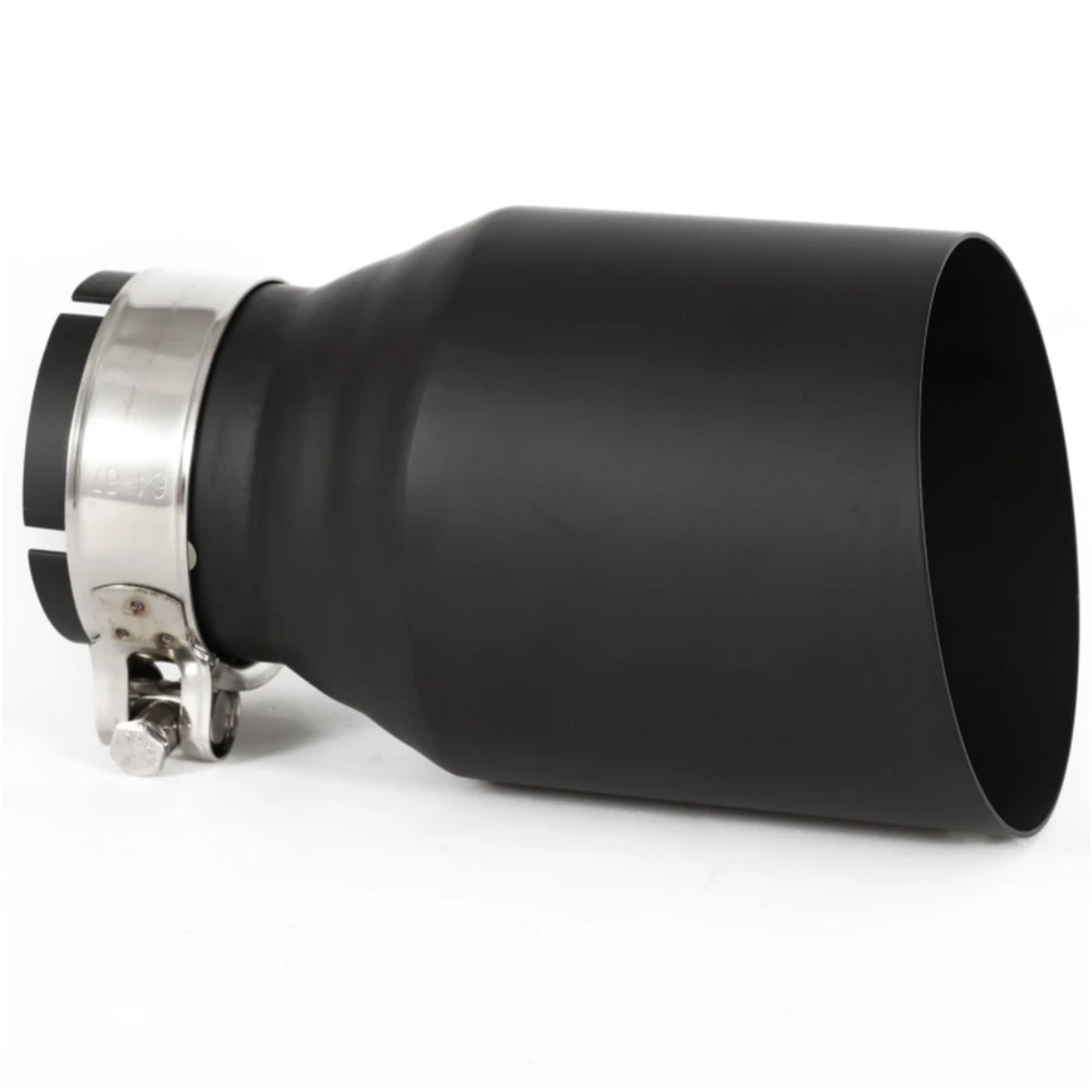 Car Silencer Pasuje do Mitsubishi Mazad 1 szt. Uniwersalny układ wydechowy ze stali nierdzewnej końcówka rury rura samochodowa pojedyncza prosta czarna tłumika(57MM IN 76MM OUT)