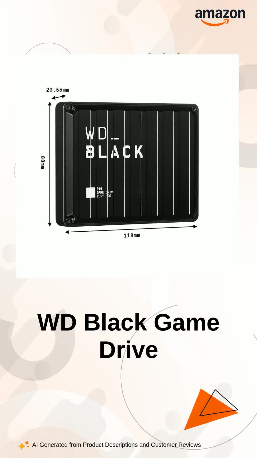 Western Digital WD_Black 5TB P10 Game Drive for Xbox One Portable