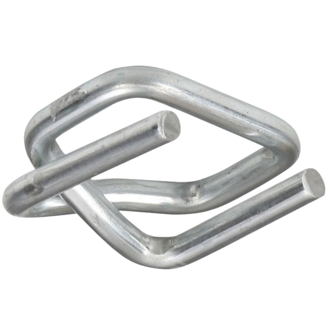 1000 Stück CB5 16 mm Drahtverschlussklemmen für Umreifungsband | Metallklemmen verzinkt | Verschlussklammern für Bandspanner | Metallschnallen | Klemmen für Umreifungsband | Verschlussklemmen