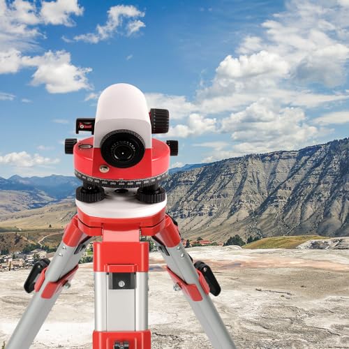Surveying Tripod, Aluminum Survey Tripod With 5/8-Inch 11-Threaded Flat Head Quick Clamp for Auto level - Image 3