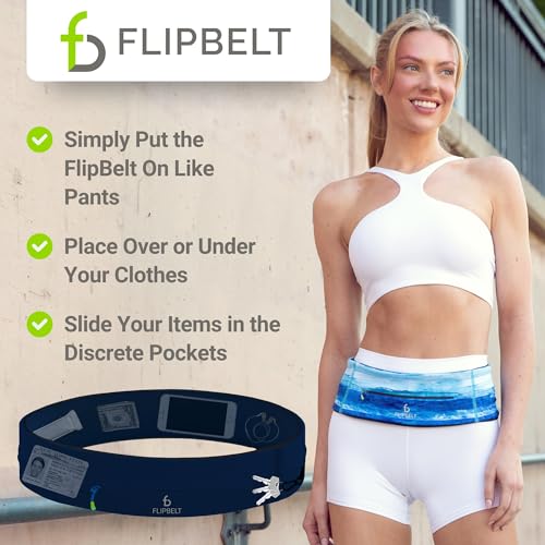 Image of FlipBelt Zipper Running Belt, Waist Pack for Fitness and Running, US Company