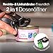 Lantana – 2 in 1 Sicherheitsdosenöffner; einfach zu bedienender manueller Dosenöffner zum sicheren Öffnen von Konservendosen; praktische 2 in 1 Funktion mit Flaschenöffner – Schwarz/Edelstahl