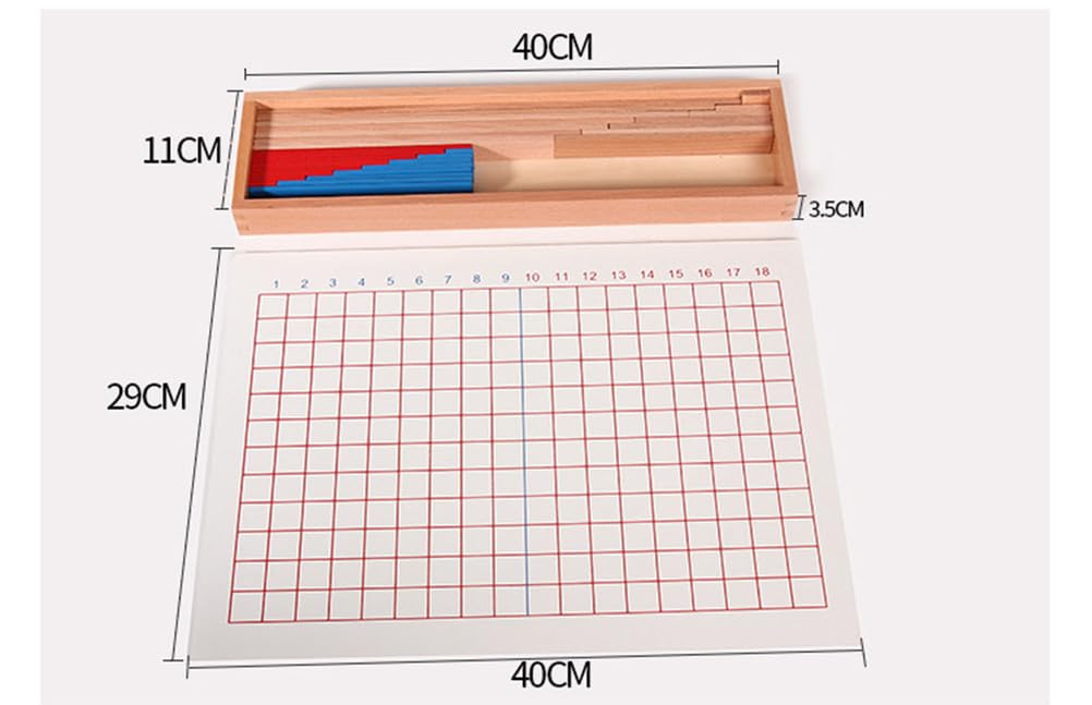 Tableros de Suma y Resta Montessori, Material de Juguetes Matemáticos Montessori para Niños Pequeños