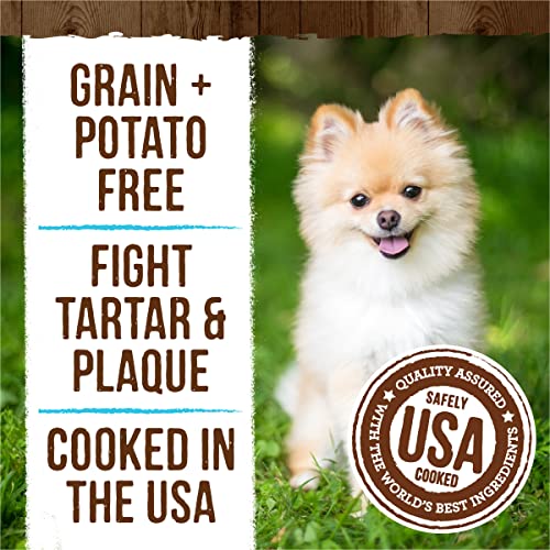 Merrick Fresh Kisses Double-Brush Dental Dog Treats With Mint Breath Strips For Toy Breeds - 33 Ct. Bag #TOP5