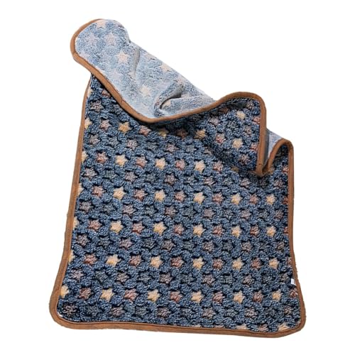 Dog Blankets & Throws Qcwwy Dog Soft Blanket, Cold Proof Keeping Warm in Autumn and Winter Little Star Pattern Soft Fluffy Cow Print Pattern Fleece Pet Blanket for Pet Warmth Care