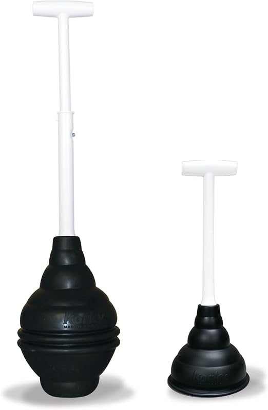 Korky Beehive Max and Mini Plunger Set - Powerful Clog Removal - Heavy Duty Toilet, Sink, and Drain Plungers
