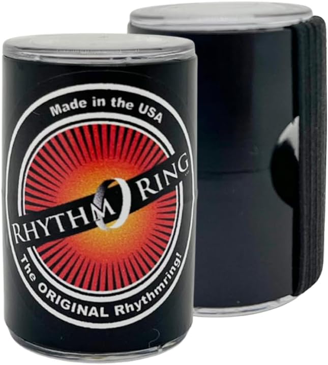 Rhythm Ring Finger Shaker – Compact Hand Percussion Shakers Musical Instruments – Wearable Musical Shaker for Acoustic Guitar, Ukulele, Cajon, Djembe and More – One-Size Elastic Strap