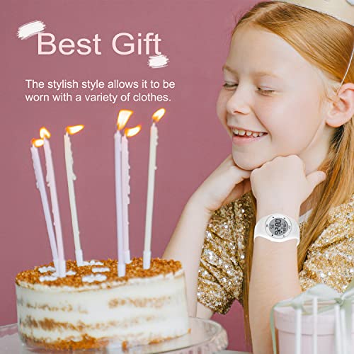 Image of Kids Watches for Girls Boys Digital Sport Watch with Step Counter Pedometer Vibration Alarm Clock, No App Waterproof Fitness Tracker Kids Watch Boys Girls Teens Students Ages 5-16