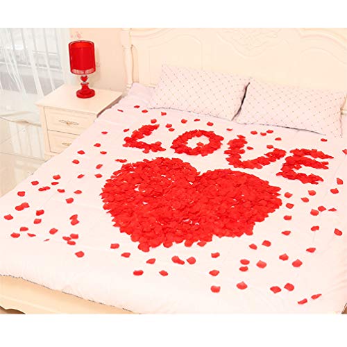 Amosfun 2000 peças de pétala de rosa artificial realista folha de rosa falsa ornamento de centro de