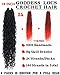 18 Inch 6 Packs Mixed Colors Combo Pack,Goddess Faux Locs Crochet Hair for Black Women-(4 packs 1B+ 2 packs T1B/Red),Pre Looped Hair Extensions with Bohemian Curly Branch(18 Inch-6 Packs,1B+T1B/Red)