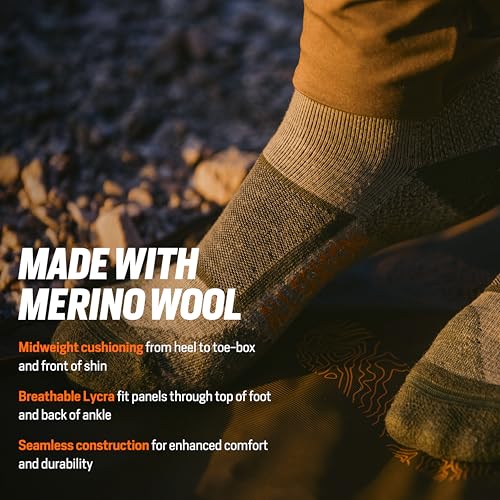 First Lite All-Season Merino Wool Crew Socks - Moisture Wicking Boot Socks for Hunting & Hiking, Made in USA4