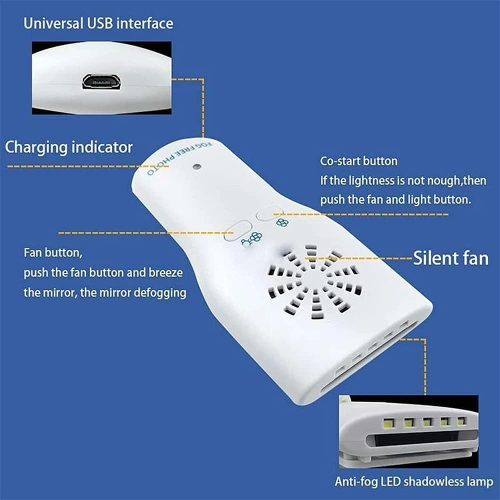 LED Specchio ortodontico automatico, Specchi per Fotografia Dentale, Riflettore dentale bifacciale antiappannamento con Design a Luce LED, Kit di cura dentale