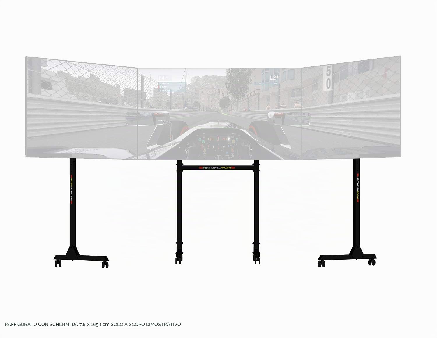 Next Level Racing Free Standing Triple Monitor Stand - Not Machine Specific
