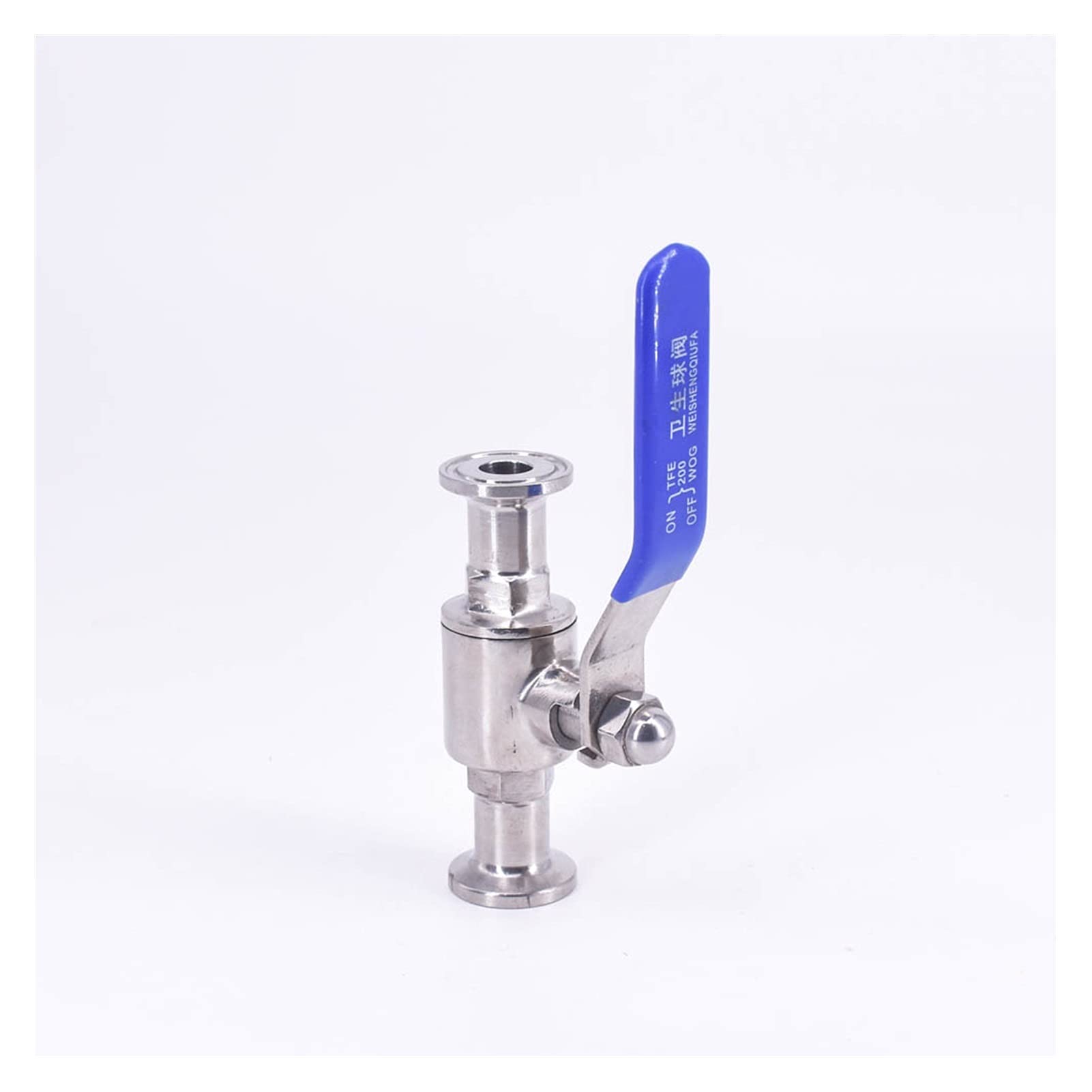 VSPPJYFG Ball Valve Hot And Cold Water Stop Suitable For 12.7mm 1/2" Pipe Outer Diameter X 0.5" Three-clamp Sanitary Ball Globe Valve SUS 304 Stainless Steel